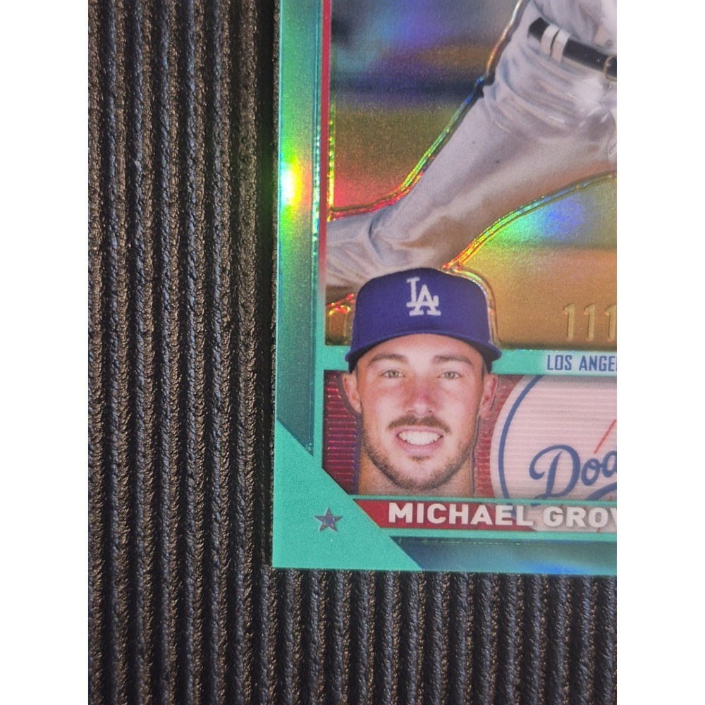 2023 Topps Michael Grove #22‎ Teal /199 (RC) LA Dodgers - Picture 7 of 8